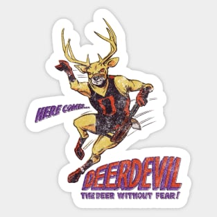 Deerdevil - retro Sticker